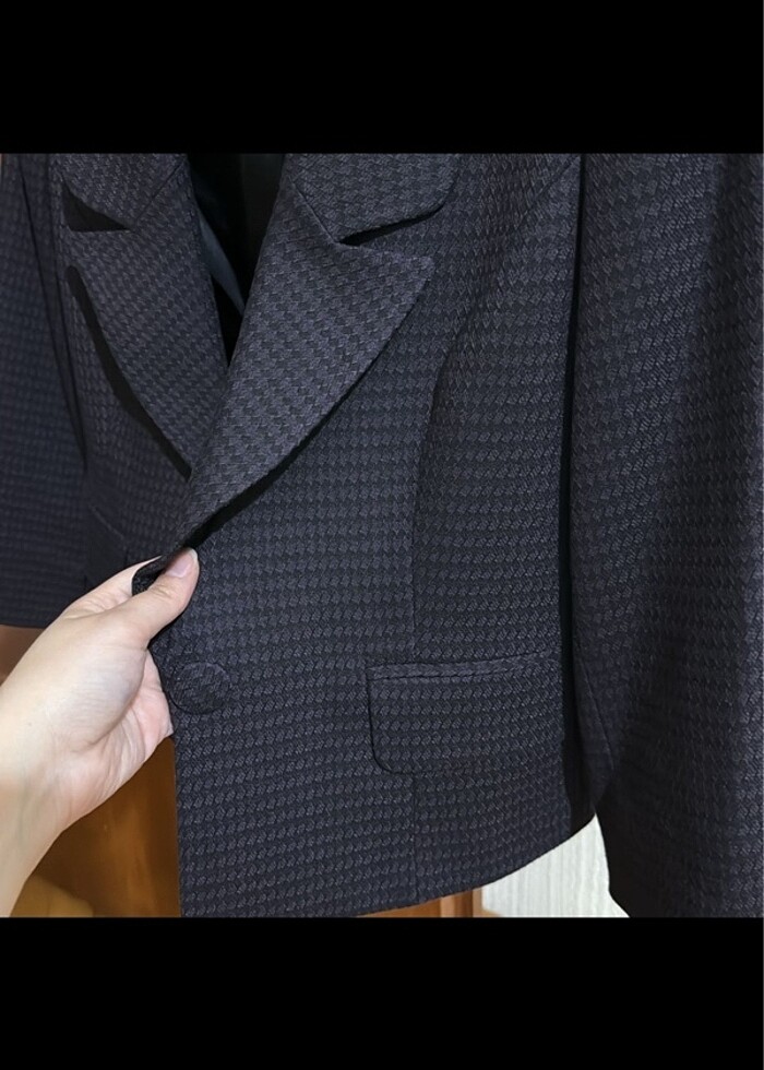 Mor Blazer ceket - Görsel 2