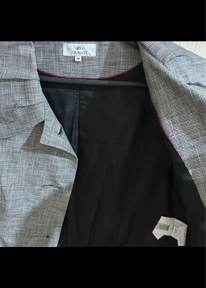 Gri Blazer takım ceketi - Görsel 3