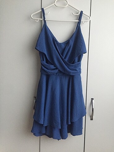 36 Beden mavi Renk Minnoş elbise