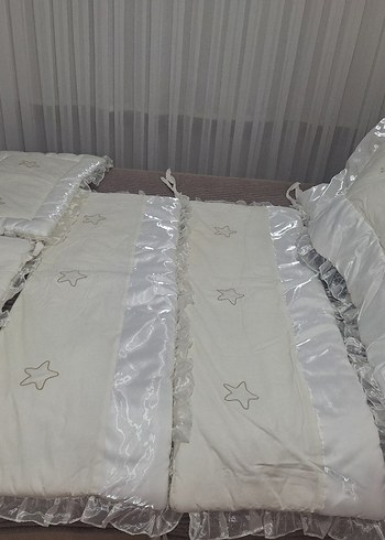 Beyaz Nakışlı Bebek Uyku Seti - Görsel 3