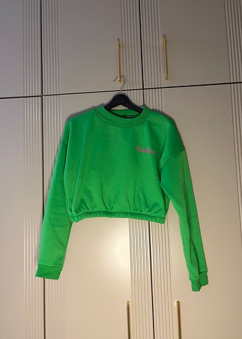 Yeşil Mini Kadın Sweatshirt - Görsel 2