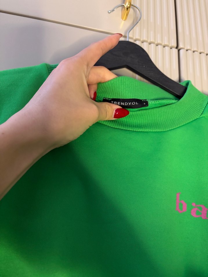 Yeşil Mini Kadın Sweatshirt - Görsel 3