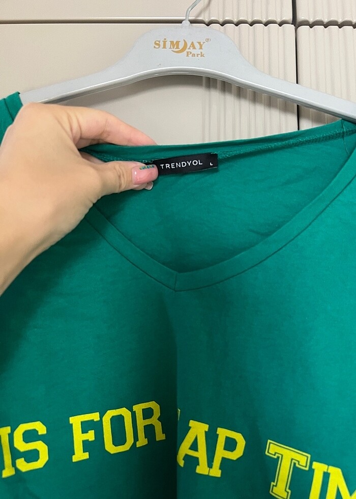 Yeşil top sweatshirt - Görsel 3