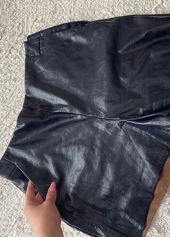 Zara deri şort - Görsel 5
