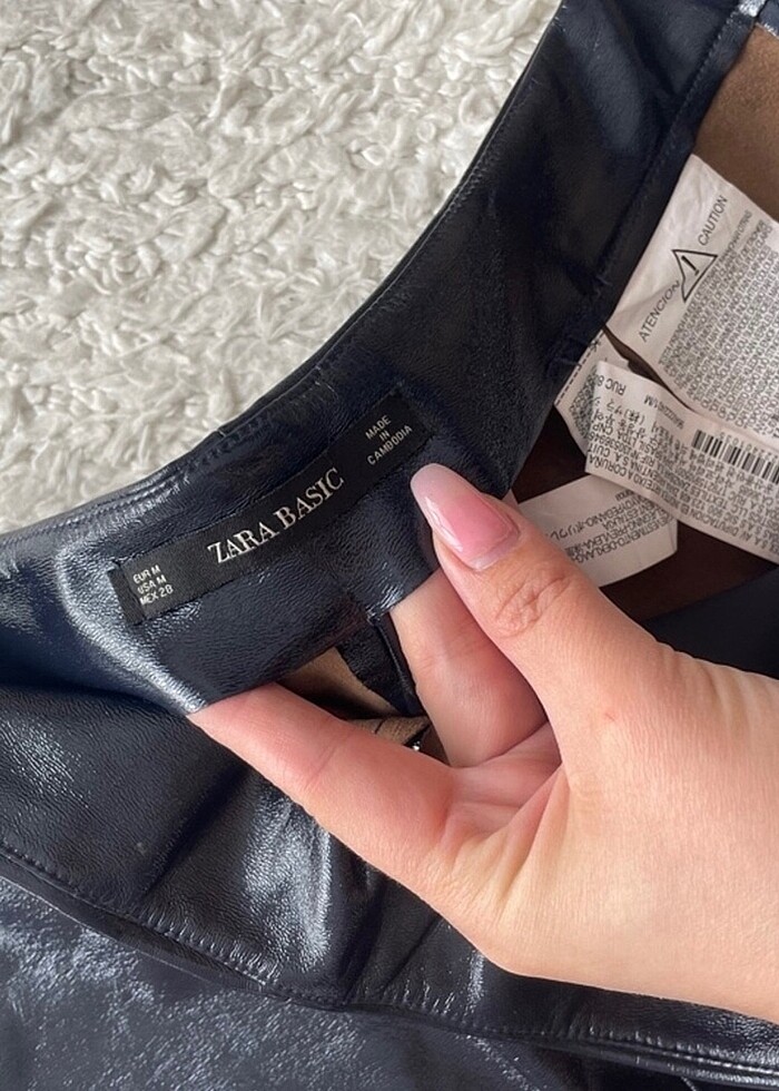 Zara deri şort - Görsel 2