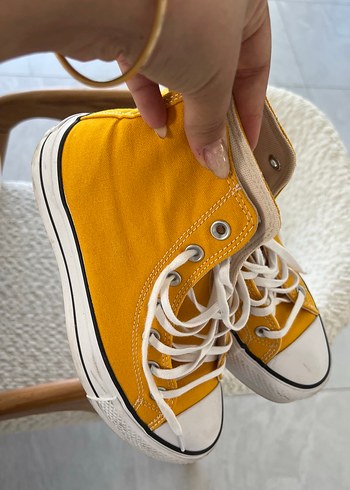 Sarı Bağcıklı Platform Spor Ayakkabı - Görsel 3