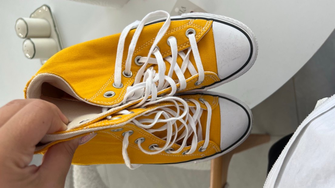 Sarı Bağcıklı Platform Spor Ayakkabı - Görsel 2