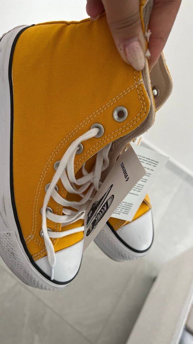 Sarı Bağcıklı Platform Spor Ayakkabı - Görsel 4