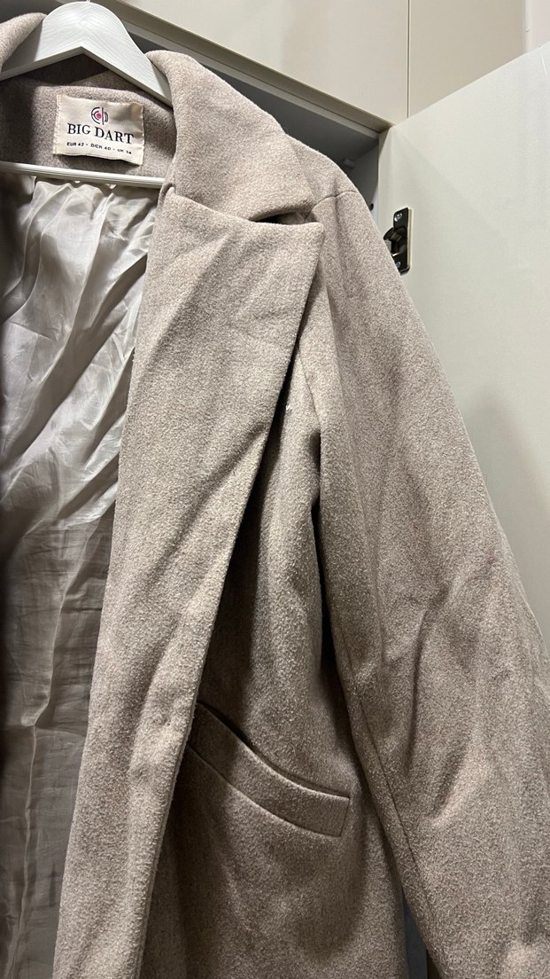 Bej Uzun Klasik Kaban - Görsel 4