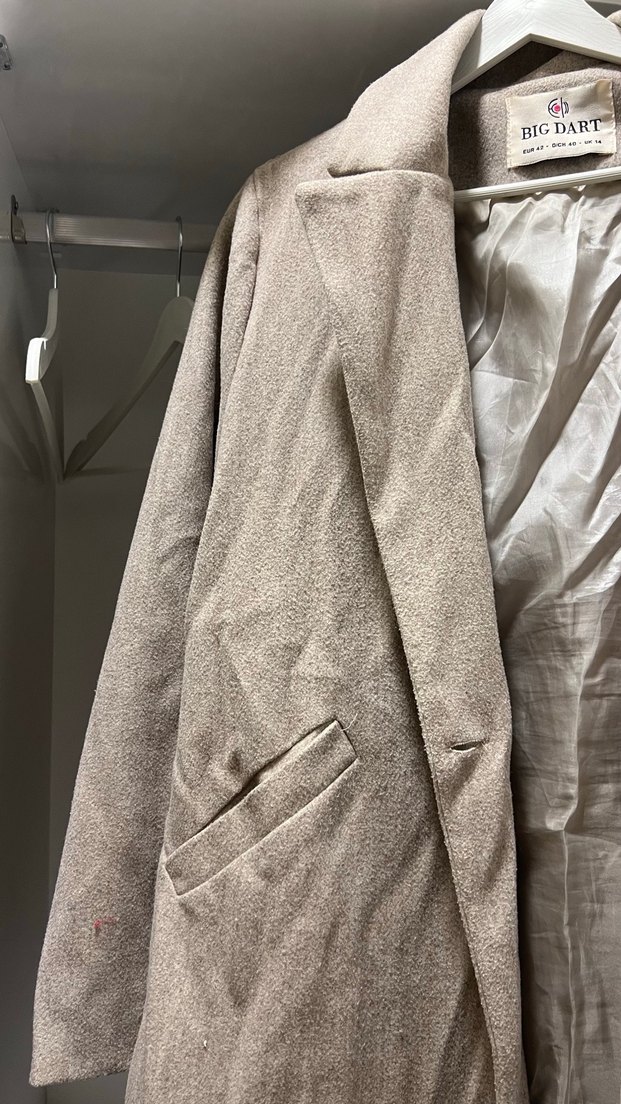 Bej Uzun Klasik Kaban - Görsel 3