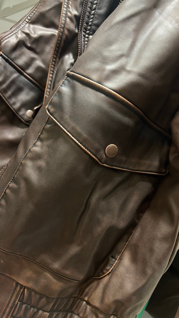 Kahverengi Deri Kemerli Midi Ceket - Görsel 2