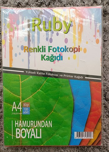 Pastel Pembe Fosforlu A4 Fotokopi Kağıdı 100lü 2 adet fiyatı