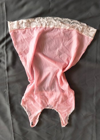 universal Beden pembe Renk Pudra Pembesi Fairycore Vintage Üst