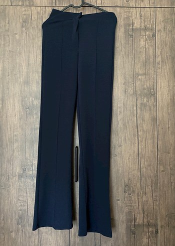 Lacivert Kadın Denim Kumaş Pantolon