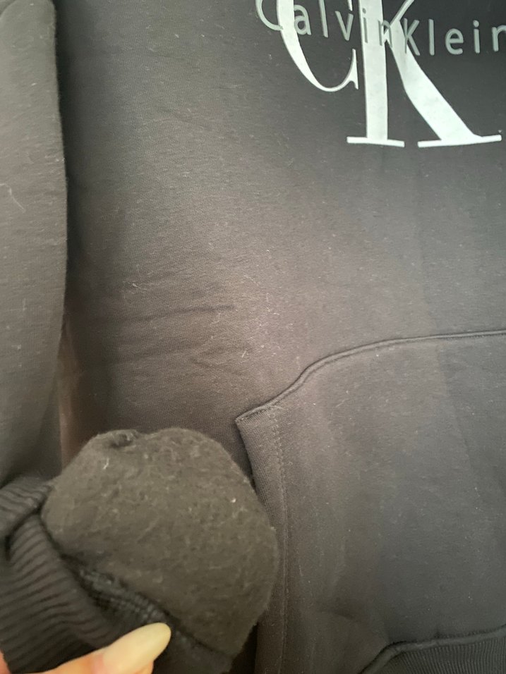 Calvin Klein Siyah Kapüşonlu Sweatshirt - Görsel 2