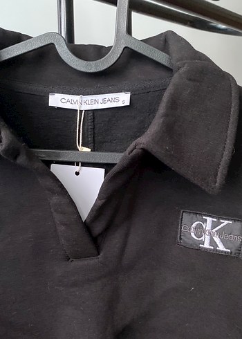 Calvin Klein Siyah Düğmeli Kadın Sweatshirt