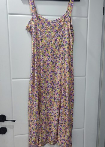 Çiçek Desenli Düğmeli Midi Hamile Eteği m bedende giyebilir - Görsel 2