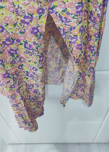 Çiçek Desenli Düğmeli Midi Hamile Eteği m bedende giyebilir - Görsel 4