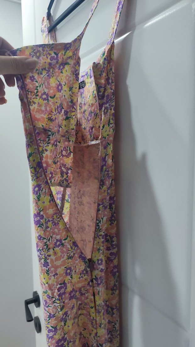 Çiçek Desenli Düğmeli Midi Hamile Eteği m bedende giyebilir - Görsel 3