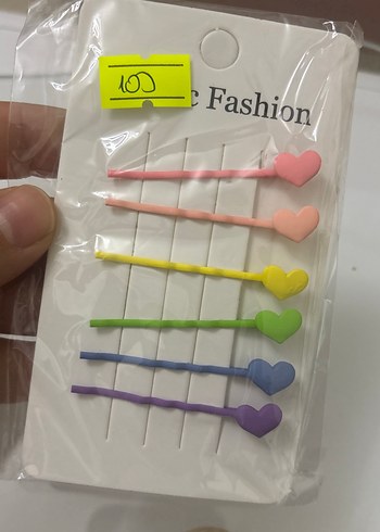 Pastel Renkli Elastik Kalp Tokalar - Görsel 2