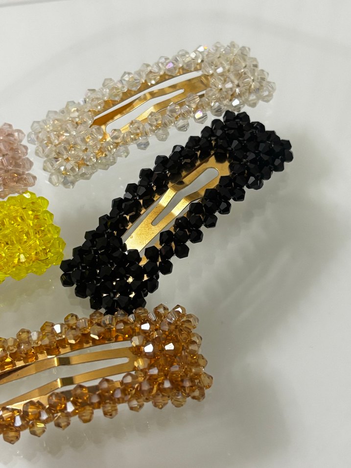 Boncuklu Çok Renkli Kadın Saç Tokası - Görsel 2