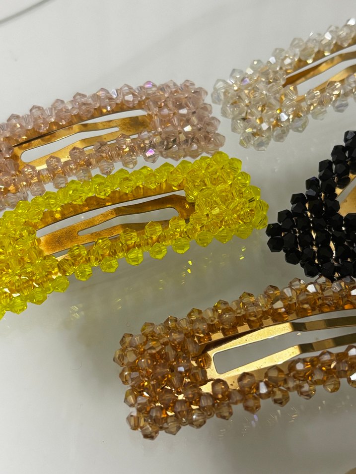 Boncuklu Çok Renkli Kadın Saç Tokası - Görsel 3