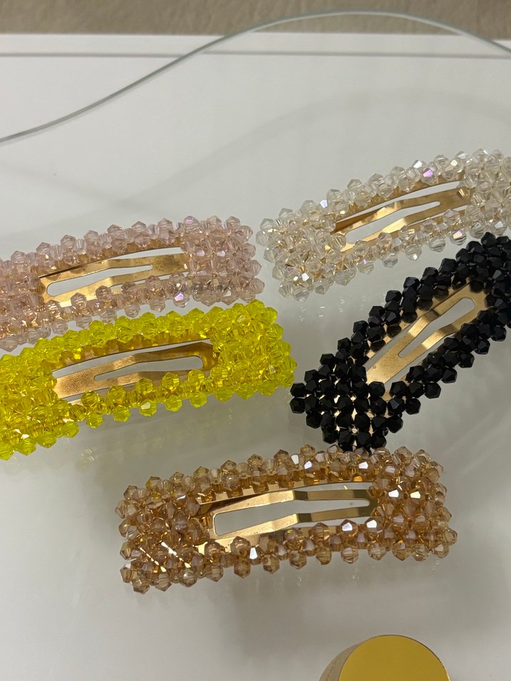 Boncuklu Çok Renkli Kadın Saç Tokası - Görsel 4