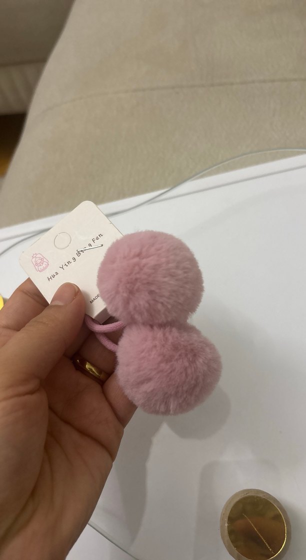 Pembe Ponponlu Çocuk Saç Tokası - Görsel 2