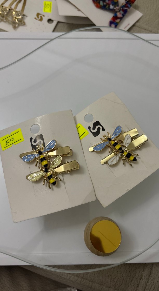 Altın Renkli Arı Figürlü Tokalar - Görsel 2