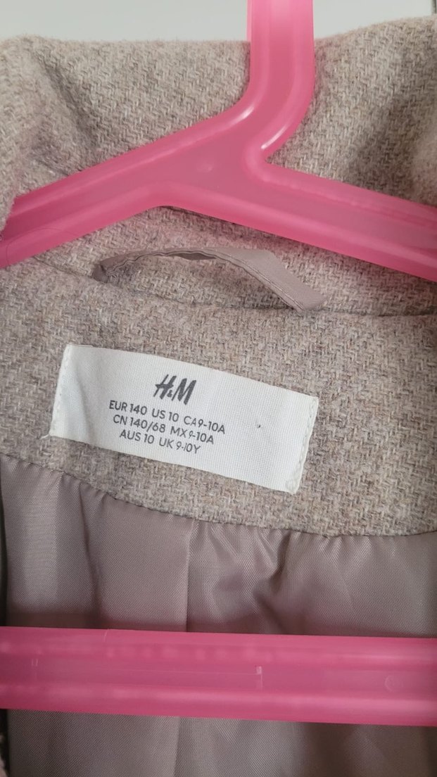 Zara Bej Renk Düğmeli Kışlık Kaban 9-10 yaş - Görsel 2