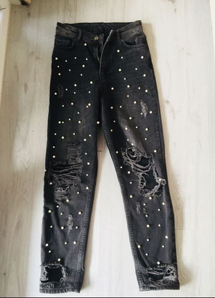 xs Beden İncili mom jean