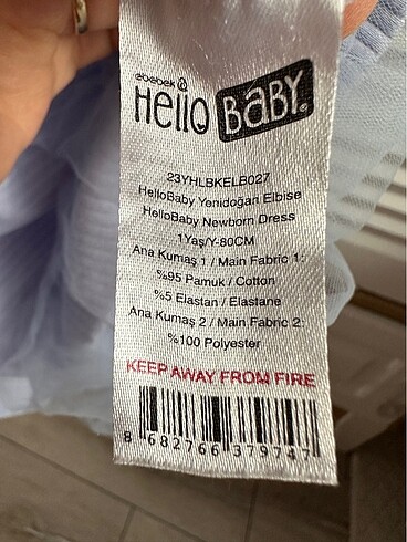 12-18 Ay Beden Kız Bebek tütülü elbise