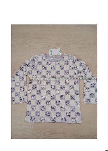 5 Yaş Beden gri Renk Penti Kız Çocuk Pijama Takımı