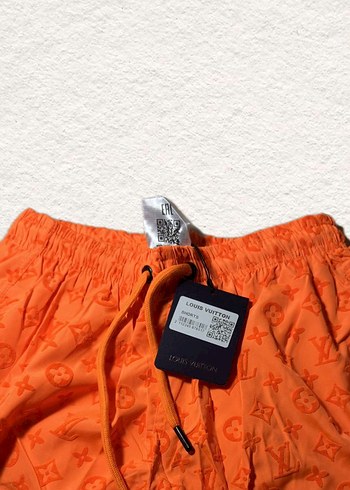 Louis Vuitton Parlak Turuncu Erkek Mini Şort - Görsel 2
