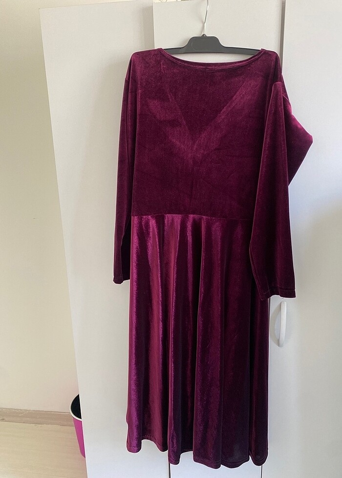 Kadife elbise - Görsel 4