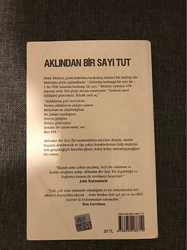  Aklından bir sayı tut kitap