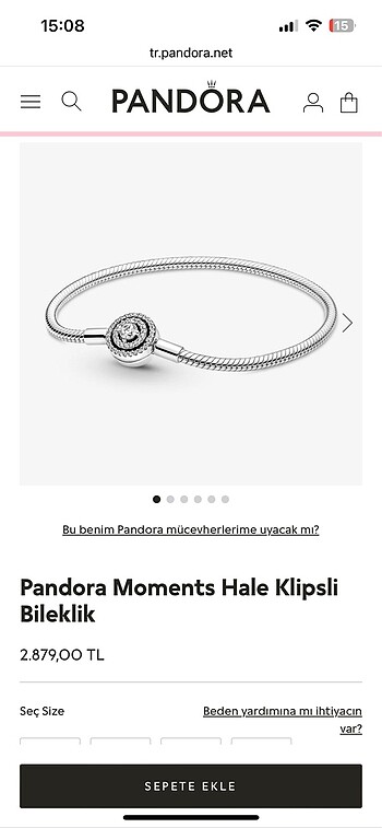  Beden gri Renk Pandora hale bileklik