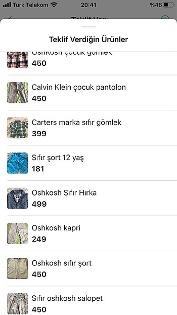 8 adet marka ürünler