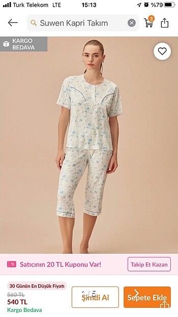Suwen kapri pijama