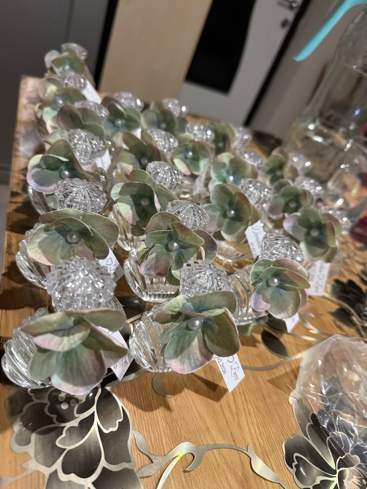 Yeşil Çiçekli Cam Hediye Kutusu - Görsel 2