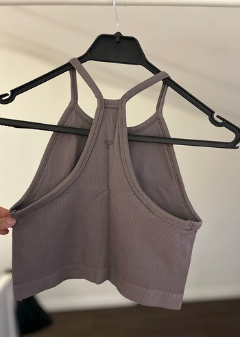 Zara Kadın Gri Mini Yüksek Yakalı Atlet