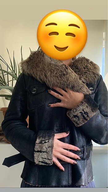 Kapşonlu gerçek tilki  italy malı mont - Görsel 5