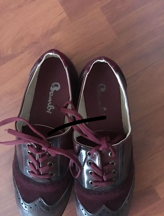 BORDO OXFORD AYAKKABI