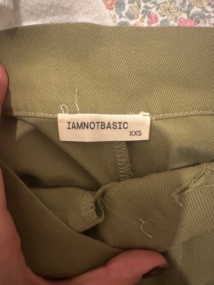 Iamnotbasic kumas pantolon - Görsel 2