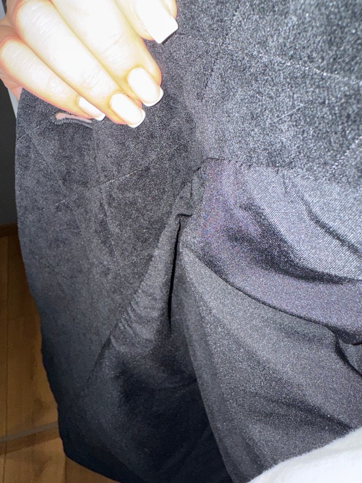 Düğmeli Siyah Süet Mini Kadın Ceket - Görsel 3