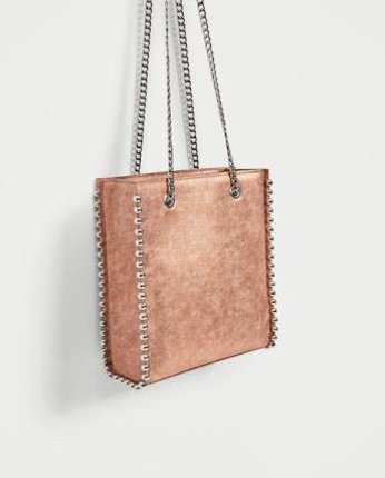 Zara zimbali rose gold tote