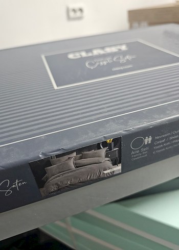 Clasy Gri Çizgili pamuk Saten Nevresim Takımı - Görsel 3