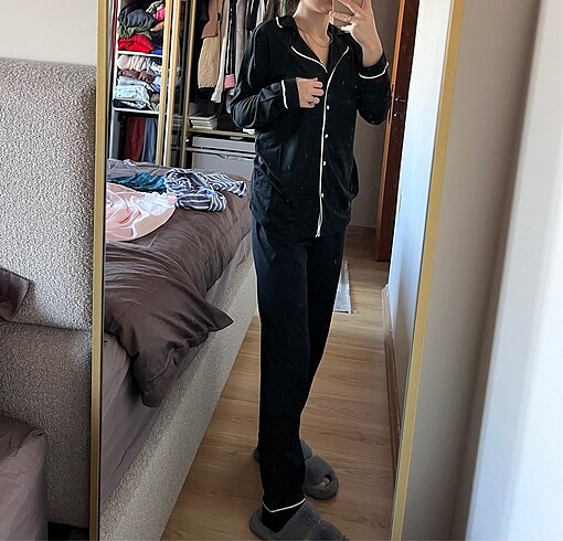 Trendyol & Milla Siyah pamuklu pijama