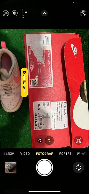 33 Beden beyaz Renk Orj nike