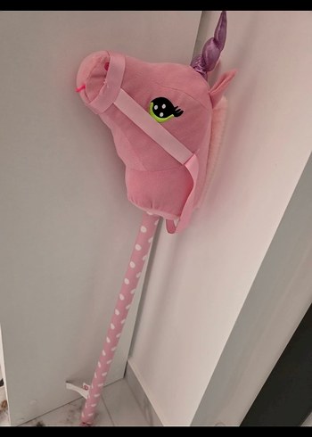 Pembe Unicorn Peluş At Oyuncak - Görsel 2
